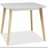 Стол обеденный Signal TIBI 90 (белый/дуб беленый)