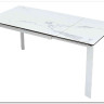 Стол CORNER 120 MATTE STATUARIO керамика/ белый каркас 