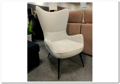 Кресло Halmar JUKON (кремовый/черный)