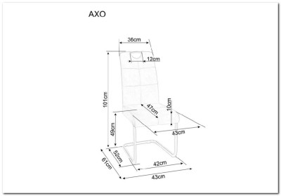 Стул кухонный SIGNAL AXO Brego 18 серый/черный