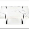 Стол журнальный Halmar BLANCA белый мрамор/черный