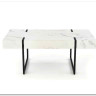 Стол журнальный Halmar BLANCA белый мрамор/черный
