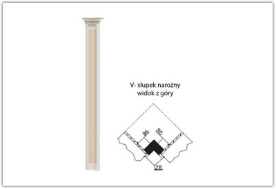Угловой элемент V-stupek narozny VERONA Taranko