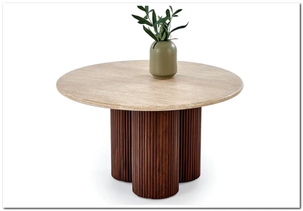 Стол журнальный Halmar DOROTEA (травертин/орех)