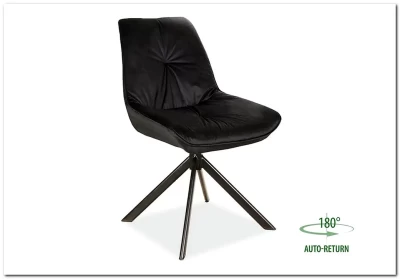 Стул кухонный Signal BOOGIE I Velvet Bluvel 19 черный/черный мат