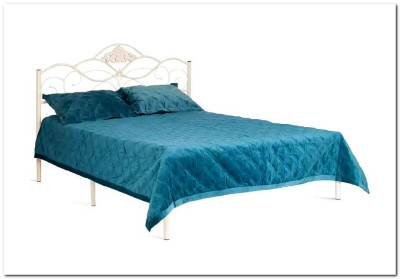 Кровать Federica (mod. AT-881) 160*200 (Queen bed), Белый (butter white)