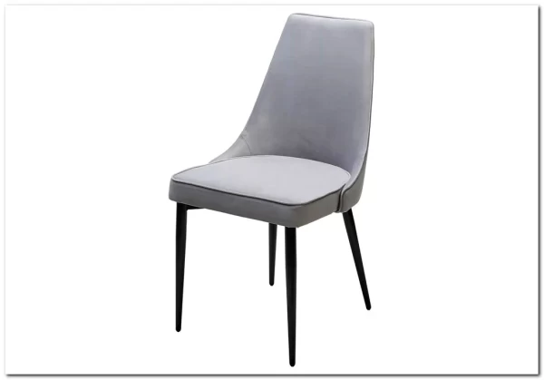 Стул NEPAL-P СВЕТЛО-СЕРЫЙ BM-4, велюр/ черный каркас