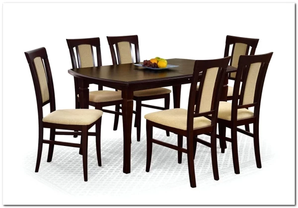 Стол обеденный Halmar FRYDERYK 160/240 раскладной (темный орех)