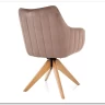Стул кухонный Signal AZALIA D Velvet Bluvel 40 поворотный (темно-бежевый/дуб)