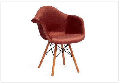 Кресло Secret De Maison CINDY SOFT (EAMES) (mod. 101) коралловый (HLR 44)/натуральный