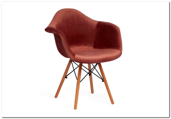 Кресло Secret De Maison CINDY SOFT (EAMES) (mod. 101) коралловый (HLR 44)/натуральный 