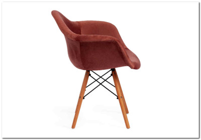 Кресло Secret De Maison CINDY SOFT (EAMES) (mod. 101) коралловый (HLR 44)/натуральный