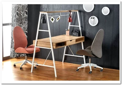 Стол компьютерный HALMAR B48 (дуб сонома/белый)