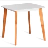 Стол обеденный Claire квадратный White (Белый) / Natural (натуральный)