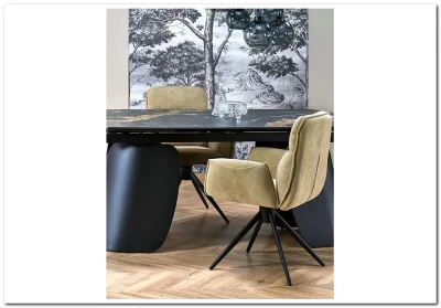 Стул кухонный Halmar K574 поворотный (темно-бежевый/черный)