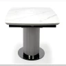 Стол обеденный Halmar DANCAN раскладной (белый мрамор/серый/черный)