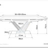 Стол обеденный Signal GENESIS 180 раскладной (белый/дуб)