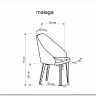 Стул кухонный Halmar MALAGA Mavel 38/Stelar 16 (бежевый/бук)