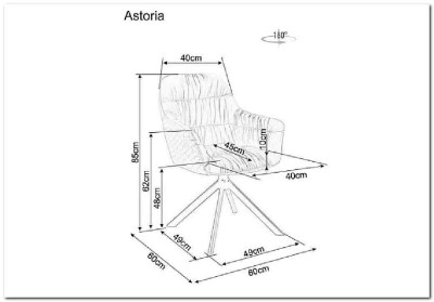 Стул кухонный Signal Astoria II Bluvel19 (черный)