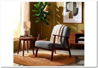 Кресло Halmar MILANO 1S tap. Castel 93 (серый)