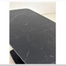 Стол BLANCO 160 MATT BLACK MARBLE SOLID CERAMIC / Орех, DISAUR