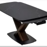 Стол BLANCO 160 MATT BLACK MARBLE SOLID CERAMIC / Орех, DISAUR