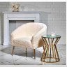 Кресло Halmar GRIFON (кремовый/золотой)