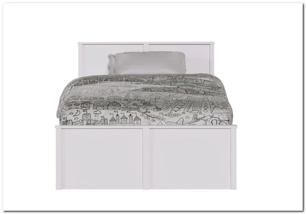 Кровать Ева (Хельга) LOZ120x200 белый BRW