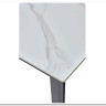 Стол CORNER 120 MATT WHITE MARBLE SOLID CERAMIC / BLACK