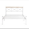 Купить Кровать Iris (mod.9311) дерево гевея/металл, 160*200 см (Queen bed), Белый (White) с доставкой по России по цене производителя можно в магазине Другая Мебель в Краснодаре