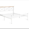 Купить Кровать Iris (mod.9311) дерево гевея/металл, 160*200 см (Queen bed), Белый (White) с доставкой по России по цене производителя можно в магазине Другая Мебель в Краснодаре