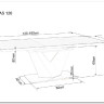 Стол обеденный Signal ALARAS II 120 раскладной черный/белый лак