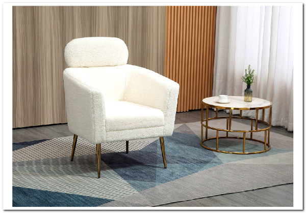 Кресло Halmar MELISA (кремовый/золотой)