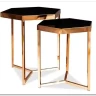 Комплект Signal MILOS, 2 стола журнальных черный/шампанское