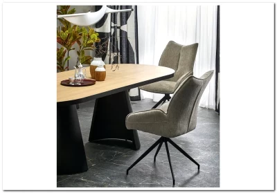 Стол обеденный Halmar GIACOMO 180 раскладной (натуральный/черный)