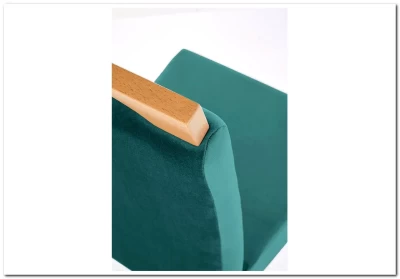 Стул кухонный Halmar CLARION Monolith 37 (зеленый/дуб медовый)