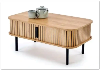 Стол журнальный Halmar ANGELINA (натуральный/черный)